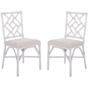 Bhumi Accent Chair W/ Cushion (Set of 2) - ACH6509 - White/White - Safavieh - 1 of 4