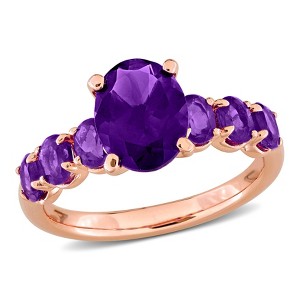 EVERLY JEWELRY | Rose Plated Sterling Silver 2.55 CT TGW Amethyst-Africa Amethyst Fashion Ring - 1 of 4