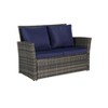 7 Pcs Pe/Rattan Outdoor Furniture Set Patio Furniture Set 9 Seater - 3 of 4