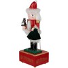 Northlight Animated and Musical Santa Christmas Nutcracker with Bear - 12" - 3 of 4