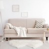 PiccoCasa Bedroom Double Heart Shaped Soft Faux Sheepskin Fur Plush Area Floor Mat 1 Pc - 3 of 4