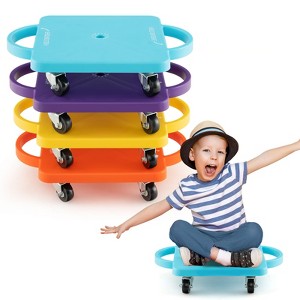 Costway Children Balance Board Sitting Scooter Board 4-Pack PP Floor Scooter Board - 1 of 4
