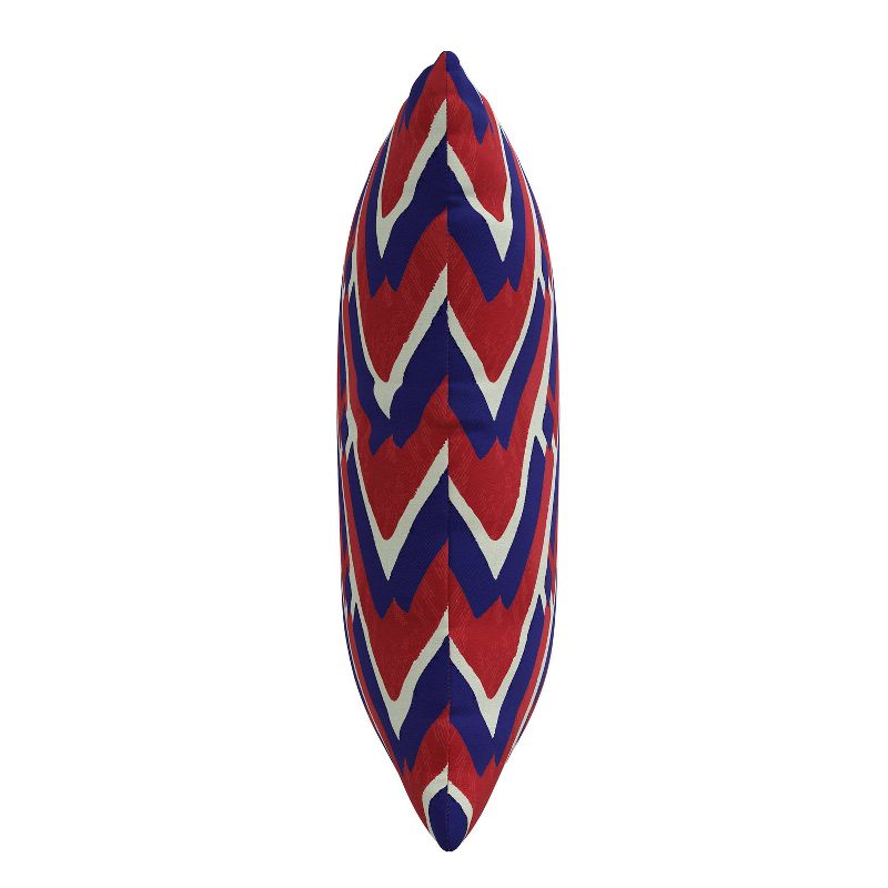 18&#34;x18&#34; Polyester Chevron Stroke Liberty Square Throw Pillow Red/Blue - Skyline Furniture, 3 of 6