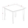 Dinette Set 3 Piece - Table & 2 Dining Chairs - Linen White Finish - 4 of 4
