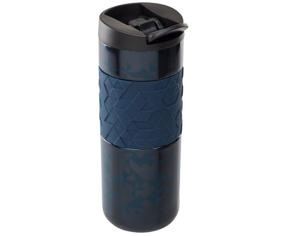 Aladdin 16oz Portable Mug - Stainless Steel/Vacuum with Silicone Sleeve - Navy Blue