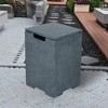 Elementi 15.9" Outdoor Propane Tank Cover Concrete Hideaway Table for 20 lb Propane Tank - 3 of 4