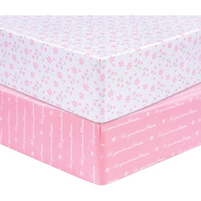Sammy & Lou Baby 2 Pack Fitted Crib Sheet - Floral