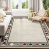 10x13 Machine Washable Modern Bordered Area Rug Non Slip Contemporary Geometric Accent Rugs for Living Room, Bedroom, Dining Room Office - 3 of 4