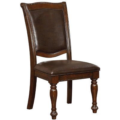 NicBex Dining Chairs Set of 2 Traditional Style Dining Room Chair with High Backrest Upholstered Kitchen Side Chair,Brown