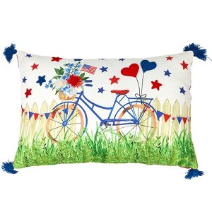 The Lakeside Collection Americana Embroidered Throw Pillow - 1 of 3