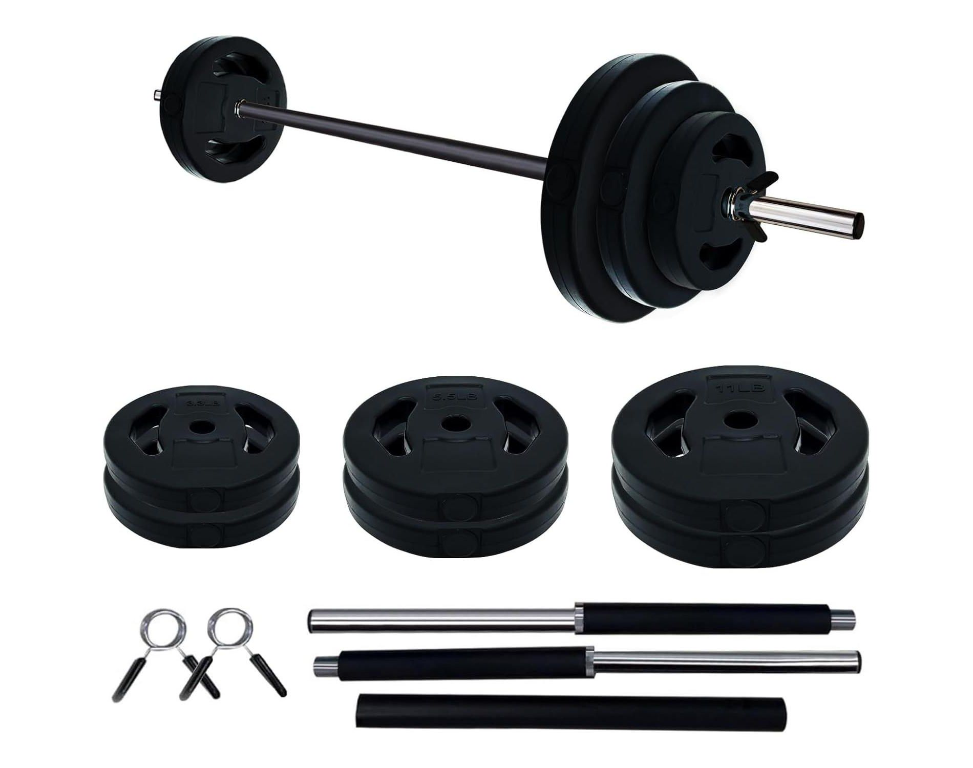 Acekool Adjustable Barbell Weight Set, 40LB, PU Coated Plates, Dumbbell for Home Exercise, Padded Grip, Custom Weights, Strength Training