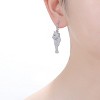 Guili Panther Eyes Sterling Silver White Gold Plated with Emerald Eyes Cubic Zirconia Panther Dangle Earrings for a Bold Fierce Appeal - 2 of 2