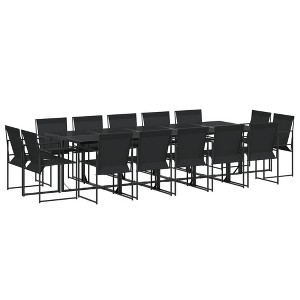 vidaXL Patio Dining Set Garden Table and Chairs Outdoor Furniture Textilene - 1 of 4