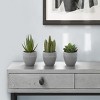 GlasFlength Artificial Plants Small Fake Plants Artificial Grass Plants Faux Plants for Indoor Home Table Decor, Green, 4"*4.5"*5.75" - 2 of 4