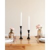 Slickblue Hand Forged Iron Taper Candle Holders, Black or Brass Finish Metal Stands in Small and Large Sizes - 3 of 4