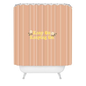 Camille Allen Keep On Keeping On Shower Curtain Pink - Deny Designs - 1 of 3