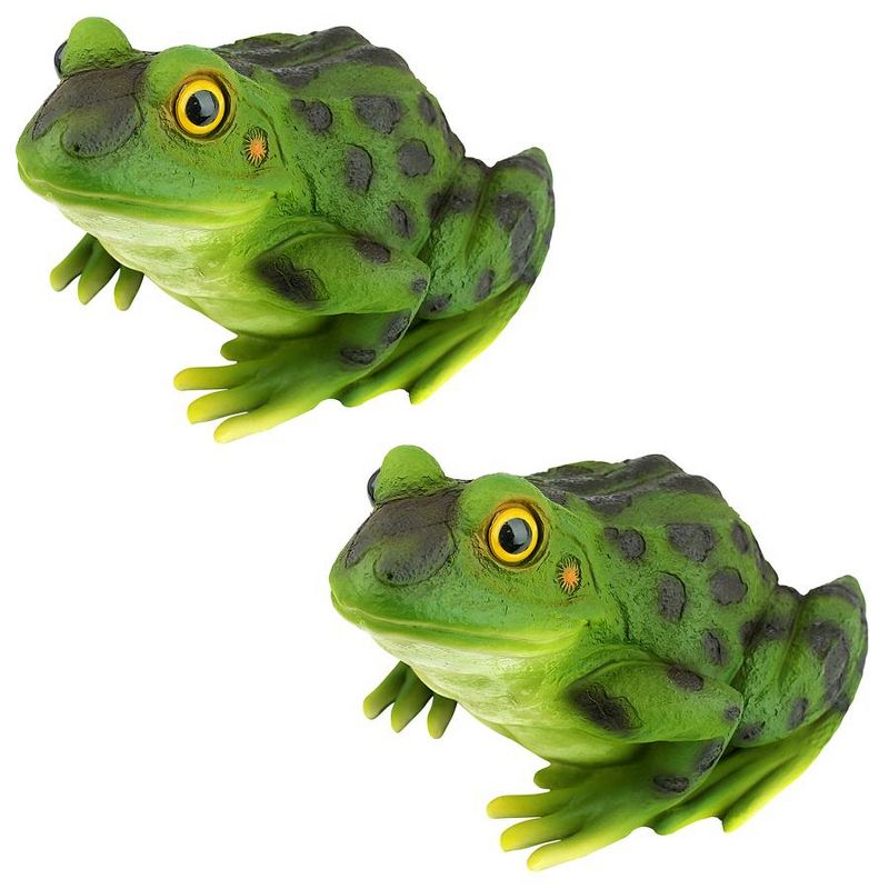 Design Toscano Ribbit the Frog, Garden Toad Statues: Set of Two, 1 of 8