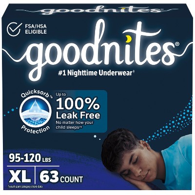 Goodnites Boys' Nighttime Underwear - (Select Size and Count)