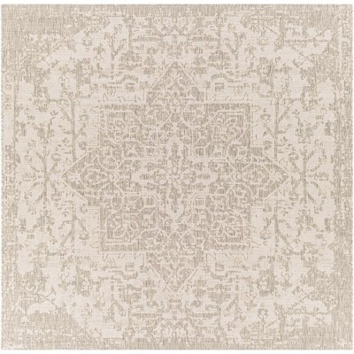 Mark & Day Appelscha 6'7"x6'7" Square Woven Indoor and Outdoor Area Rugs Taupe