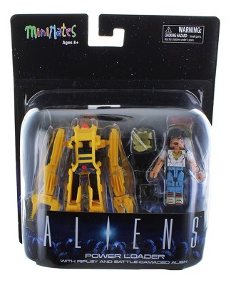 Diamond Comic Distributors, Inc. Aliens Deluxe Power Loader with Ripley & Battle-Damaged Alien Warrior Minimates