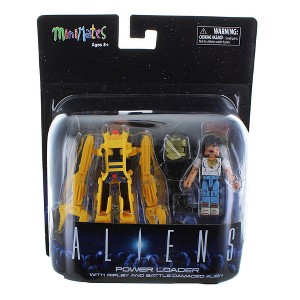 Diamond Comic Distributors, Inc. Aliens Deluxe Power Loader with Ripley & Battle-Damaged Alien Warrior Minimates - 1 of 2