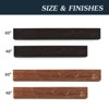 Fireplace Mantel Shelves 60inch | Wood Floating Mantel Shelf - Rustic Farmhouse Wall Shelf with Invisible Brackets & Heavy Duty 100lbs Capacity - 4 of 4