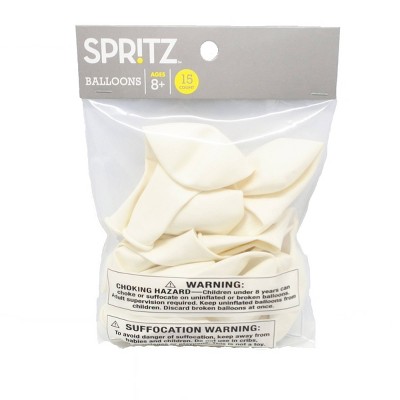 15ct 12" Balloons White - Spritz™
