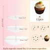 Unique Bargains 3-Layer Heart-shaped Dessert Cupcake Stand with Layered Serving Tray for Pastries Donuts and Fruits - 2 of 4