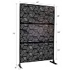 Grungis Matrix Metal Decorative Patio Screens,Freestanding Decorative Privacy Screen with Striped Rhombus Pattern for Balcony,76" H×48" W - 2 of 4