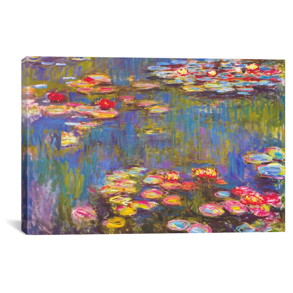 Photos - Other interior and decor 12" x 18" x 0.75" Water Lilies 1916 by Claude Monet Unframed Wall Canvas 