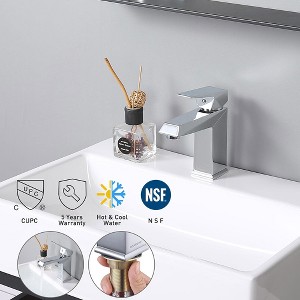 Aquaterior Single Handle Bathroom Faucet  Cold & Hot Water Tap CUPC NSF Certification - 1 of 4