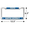 Hampton University HU Pirates Logo Full Size Standard License Plate Metal Frame - 4 of 4