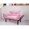 CAVINAS Loveseat Sofa with Sleek Metal Legs, Upholstered 2-Seater Sofa, Modern Futon Couch for Small Apartments, Bedrooms, Cozy Living Rooms - 2 of 4