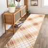 Washable Modern Striped Rug Non Slip Low Pile Rug Soft Throw Floor Cover Foldable Indoor Carpet for Living Room Bedroom Nursery - 3 of 4