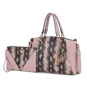 MKF Collection Addison Snake Embossed Women’s Tote Bag with matching Wristlet Pouch by Mia K - 1 of 4