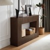 Sapphtopaz 55" Modern Console Table with Groove Slats Design Narrow Entryway Table with Bottom Shelf Versatile TV Stand for Living Room,Hallway - 4 of 4