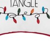 C&F Home 10" x 10" Tinsel In A Tangle Christmas Throw Pillow - 3 of 4