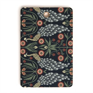 Emanuela Carratoni Peacocks and Berries Cutting Board Rectangle - Deny Designs - 1 of 3
