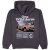 Mens Ford Bronco One Wild Horse Front and Back Print Pull-Over Hoodie - 3 of 4