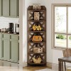 Hommoo 70.8" Rustic 6-Tier Corner Bookshelf - 3 of 4