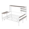 ALEXOUN Metal Bed with Movable Desk,Metal Day Bed Frame with Metal Grid & Clothes Hanger,Space Saving,No Box Spring Needed - 4 of 4
