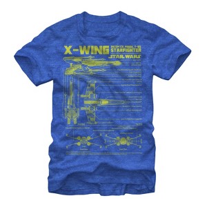 Men's Star Wars X-Wing Schematics T-Shirt - 1 of 4