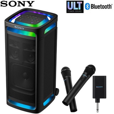 Sony ULT Tower 9 B.tooth Karaoke Party Speaker w/ Handle & Wheels + Mic Bundle