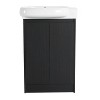 Okak 16.8In/23In Bathroom Vanity with Sink, Wall Mounted Bathroom Sink Cabinet with 1 Soft-Closing Cabinet Door for Bathroom - 3 of 4