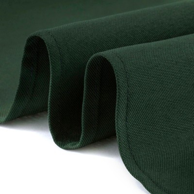 Hunter Green 70-Inch Round Polyester Fabric Tablecloth