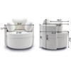 NicBex Teddy Accent Chair with Back Cushion,Modern Swivel Chairs with Storage Space,Storage Chair for Bedroom,Reading Room - 3 of 4