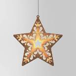 14" LED Gold Glittered Die-Cut Star Christmas Novelty Silhouette Light Warm White - Wondershop™