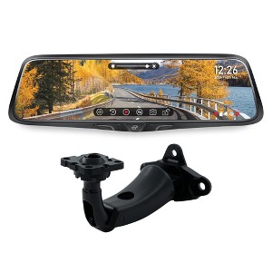 Voxx RVMDVR Rearview Mirror with a 2K DVR front camera featuring a 9.88” high-brightness display with DVRJM1 Mirror Mount Compatible with 2018-up J... - 1 of 4