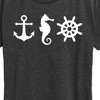 Women's - Instant Message - Nautical Symbols Short Sleeve Graphic T-Shirt - 2 of 4