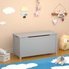 VYNXARIA Kids Wooden Toy Box Storage with Safety Hinged Lid for Ages 2+ (Gray) - 2 of 4